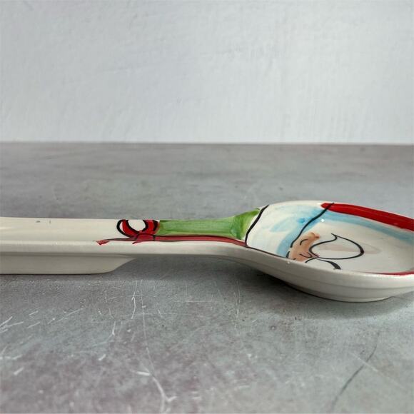 Vintage Marco e Cristina Santa Claus Ceramic Spoon Rest Multicolor - Picture 3 of 8